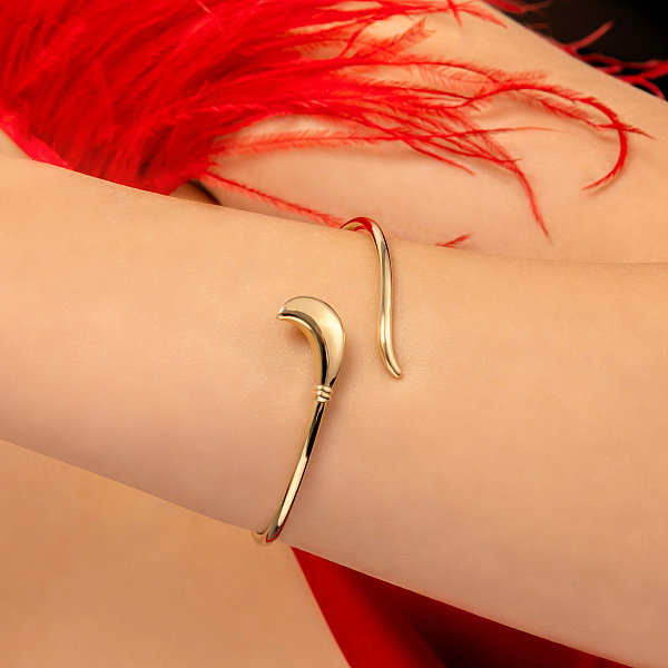 Жесткий браслет из желтого золота (арт. 3261253ж) – изображение 3