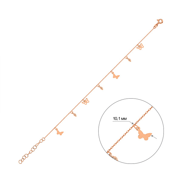 Золотий браслет з підвісками (арт. 326941) – зображення 3