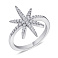 Серебряное кольцо "Звезда" с фианитами (арт. 7501/5299) – изображение 1