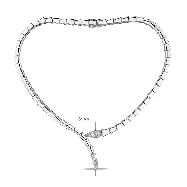 Кольє зі срібла Trendy Style з фіанітами (арт. 7507/1997) – зображення 2