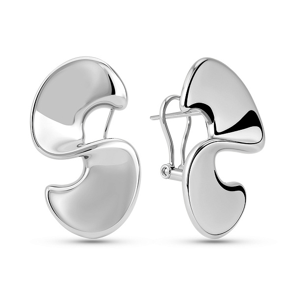 Серьги из белого золота (арт. 111408б) – изображение 1
