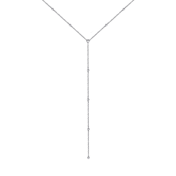 Серебряное колье-галстук удлиненное с шариками (арт. 7507/1220) – изображение 1
