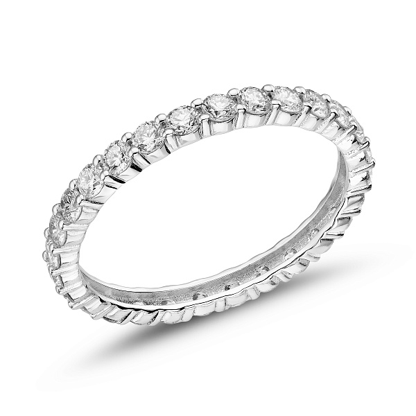 Золота каблучка з доріжкою з діамантів (арт. К011872100б) – зображення 1