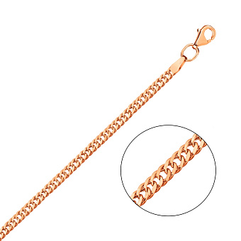 Фото Золотой цепочный браслет на руку плетения Ромб (арт. 313002)