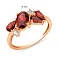 Кольцо из красного золота с гранатом  (арт. 141256Пк) – изображение 6