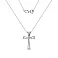 Золотой декоративный крестик на цепочке с фианитами (арт. 350965б) – изображение 2