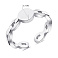 Серебряное безразмерное кольцо без камней (арт. 7901/6102) – изображение 2