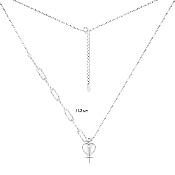 Серебряное колье Сердце (арт. 7507/2502) – изображение 3