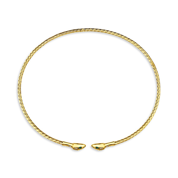 Серебряное колье с альпинитами и фианитами (арт. 7507/2187жаз) – изображение 1