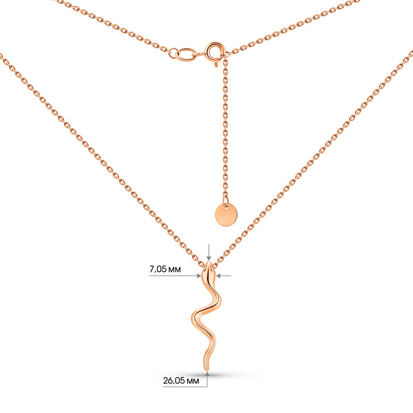 Золоте кольє Змія (арт. 360220) – зображення 4