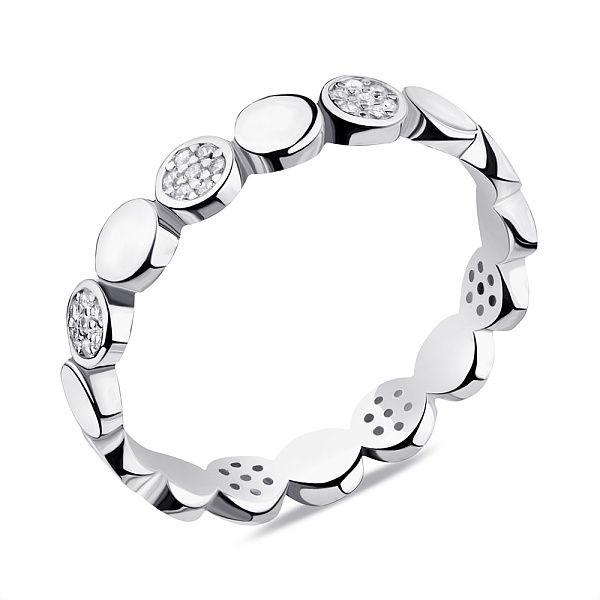 Серебряное кольцо с фианитами (арт. 7501/6219) – изображение 1