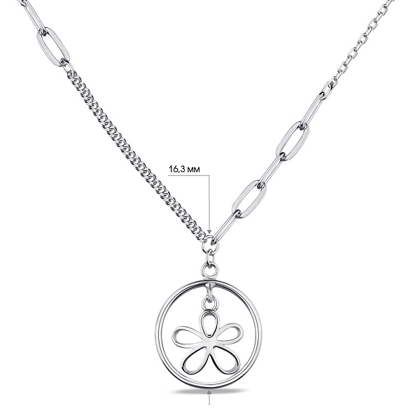 Серебряное колье Цветок (арт. 7507/1949) – изображение 3