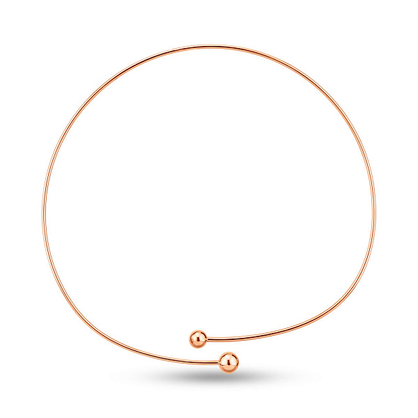 Жесткое золотое колье с шариками (арт. 360269) – изображение 1