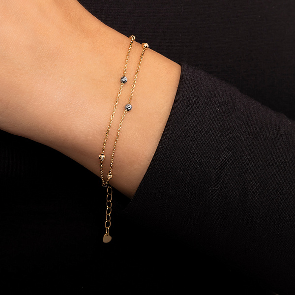 Браслет из желтого и белого золота (арт. 340065жб) – изображение 2