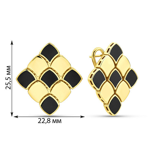 Сережки Francelli з жовтого золота (арт. 1091334жо) – зображення 4