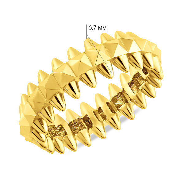 Каблучка з жовтого золота Шипи (арт. 156114ж) – зображення 2