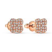 Серьги из красного золота с бриллиантами (арт. Т011509015)