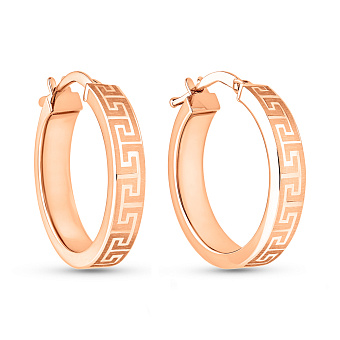 Фото Сережки-кільця з червоного золота Олімпія (арт. 1091205/20)