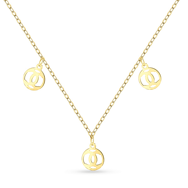Золотое колье с подвесками (арт. 352083ж) – изображение 1