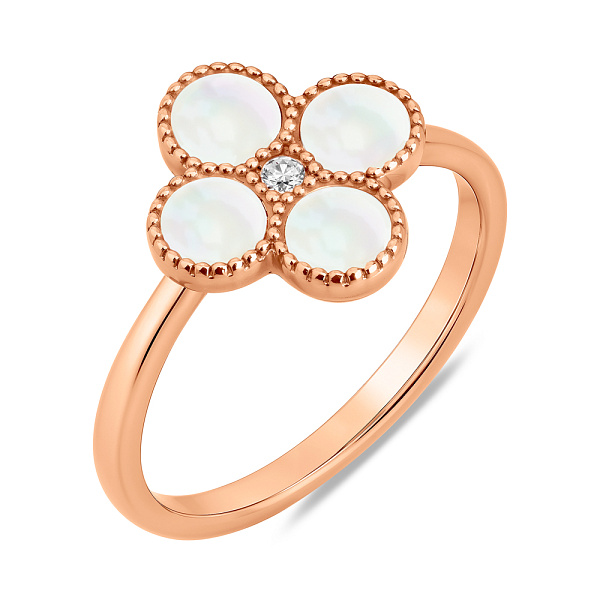 Золотое кольцо с перламутром (арт. 141202п) – изображение 1