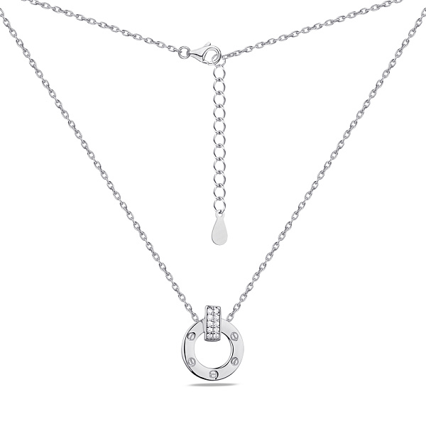 Серебряное колье с фианитами (арт. 7507/1780) – изображение 2