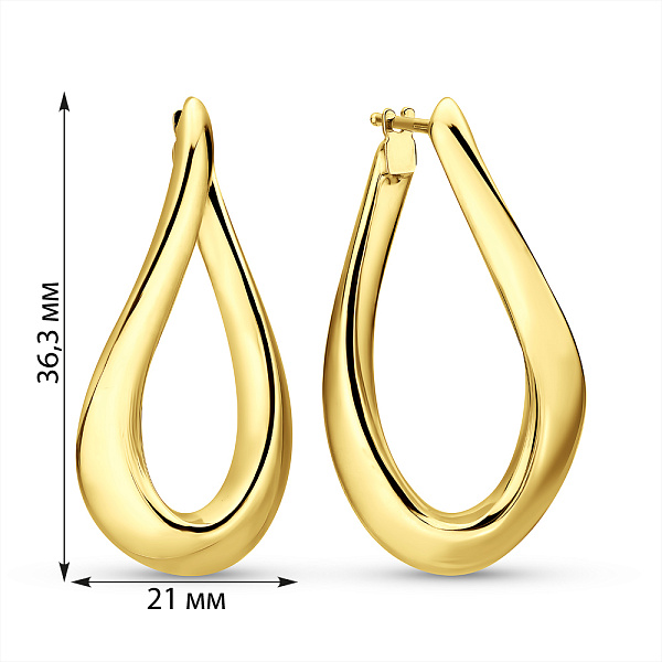 Золотые серьги Francelli (арт. 1091851/35ж) – изображение 4