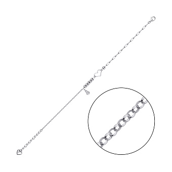 Фото Срібний браслет Серце (арт. 7509/3946)