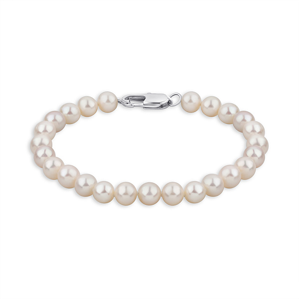 Жемчужный браслет с застежкой из стали (арт. 9003/218/1жб) – изображение 1