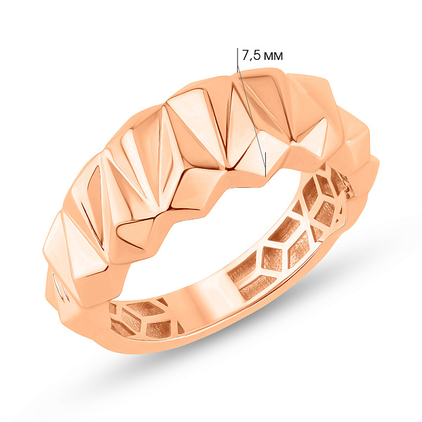 Золотое кольцо без камней (арт. 156230) – изображение 5