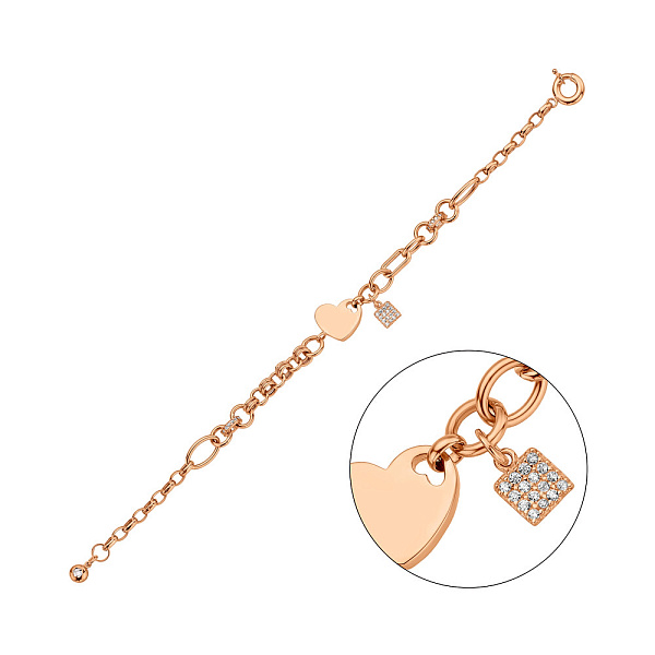 Золотий браслет з фіанітами (арт. 326769П1) – зображення 1