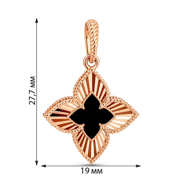 Золотий підвіс з оніксом (арт. 441341ао) – зображення 2