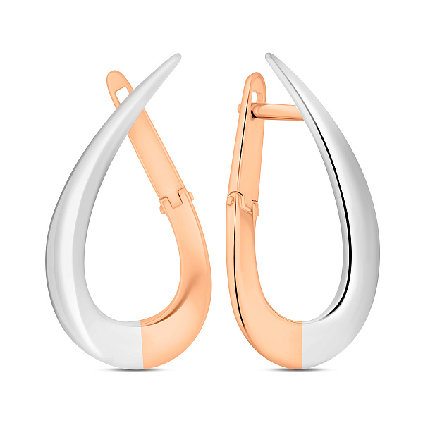 Золотые серьги без камней (арт. 110468бк) – изображение 1