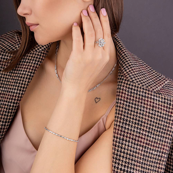 Каблучка з білого золота Francelli (арт. 156216б) – зображення 7