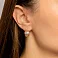 Золотые серьги с фианитами (арт. 1092022) – изображение 2