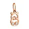 Підвіска з червоного золота Ведмедик з фіанітами (арт. 441287) – зображення 1