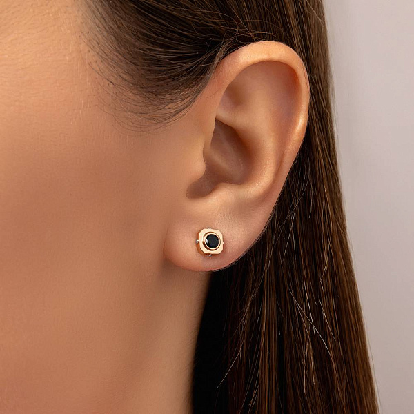 Одинарна сережка з червоного золота (арт. 1101100чЯ) – зображення 2