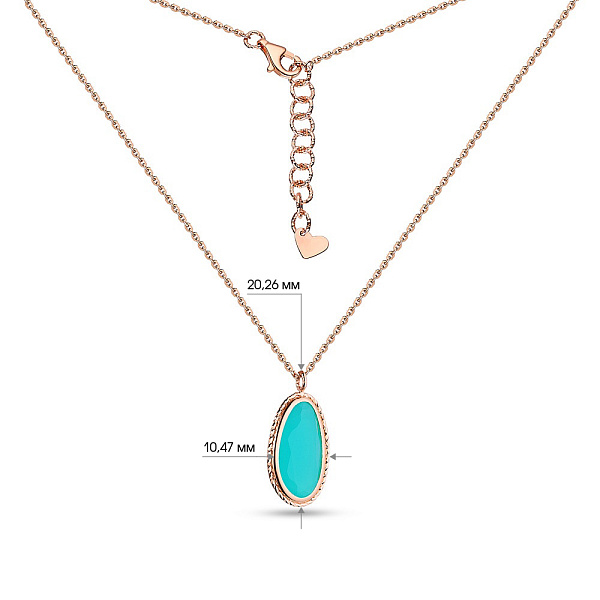 Золоте кольє з кварцом (арт. 351936Пкгм) – зображення 4