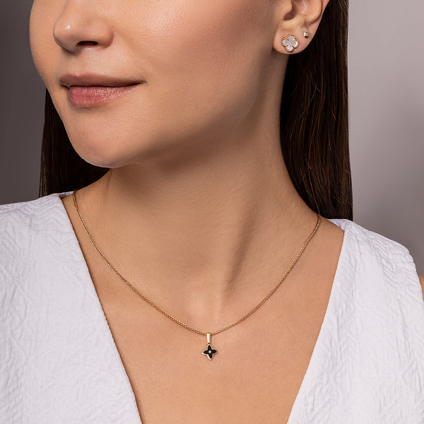 Кулон из красного золота с эмалью (арт. 130967Деч) – изображение 6