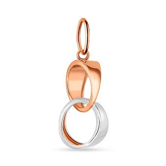 Золотой подвес в комбинированном цвете металла (арт. 424534кб)