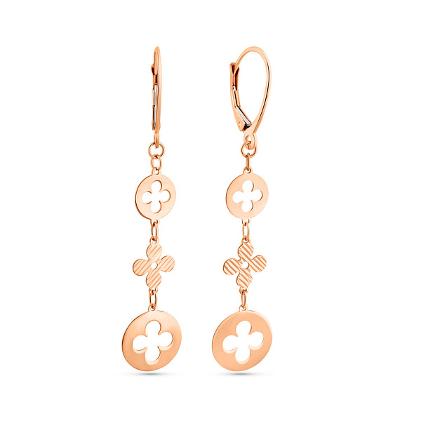 Золотые серьги с подвесками (арт. 1091265) – изображение 1