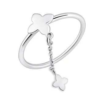 Срібна каблучка Конюшина без каменів (арт. 7501/2324)