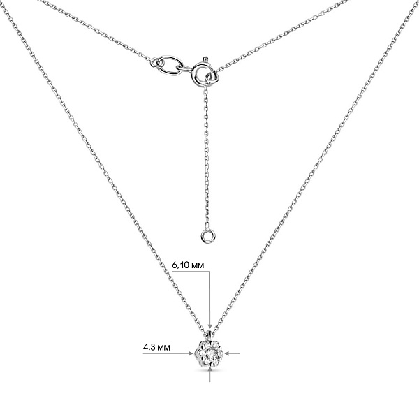 Золоте кольє з діамантами (арт. Ц011285010б) – зображення 4