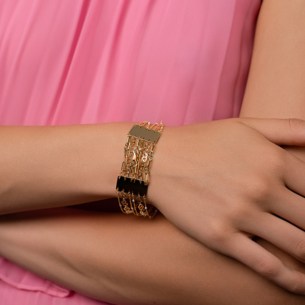 Браслет Francelli из желтого золота с эмалью (арт. 3261047жеб) – изображение 3