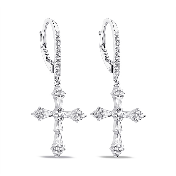 Серьги из серебра с подвесками (арт. 7502/9045) – изображение 1