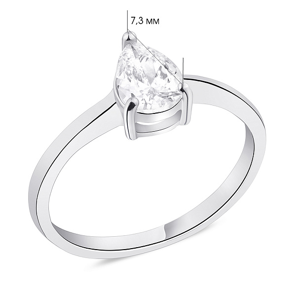 Срібна каблучка з фіанітом (арт. 7501/5733) – зображення 2