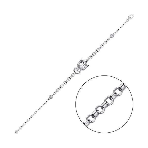 Серебряный браслет Пантера с фианитами (арт. 7509/4701) – изображение 1