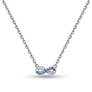 Серебряное колье Бесконечность с альпинитами (арт. 7507/874аг)