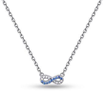 Серебряное колье Бесконечность с альпинитами (арт. 7507/874аг)