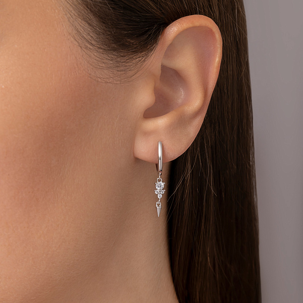 Серьги из серебра с фианитами (арт. 7502/2181217) – изображение 2