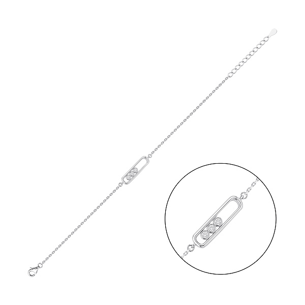 Серебряный браслет с фианитами (арт. 7509/5549) – изображение 1